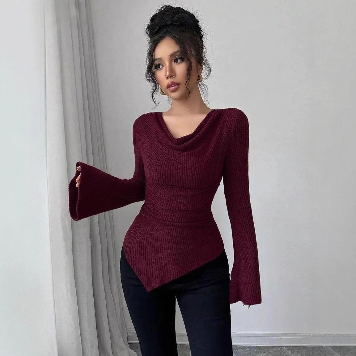 Women's Blouse Longsleeve Soli - Blouse Off Shoulder incelemesi ve fiyatı