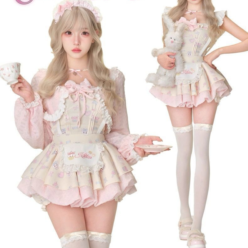 Japanese Sweet Lolita Style 3  - Crop Top Crochet incelemesi ve fiyatı