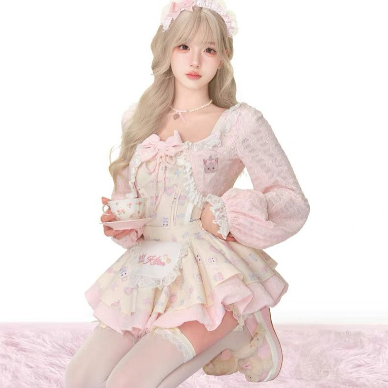 Japanese Sweet Lolita Style 3  - Crop Top Crochet incelemesi ve fiyatı