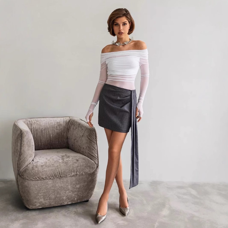Women  Mesh Off Shoulder Top S - Blouse Off Shoulder incelemesi ve fiyatı