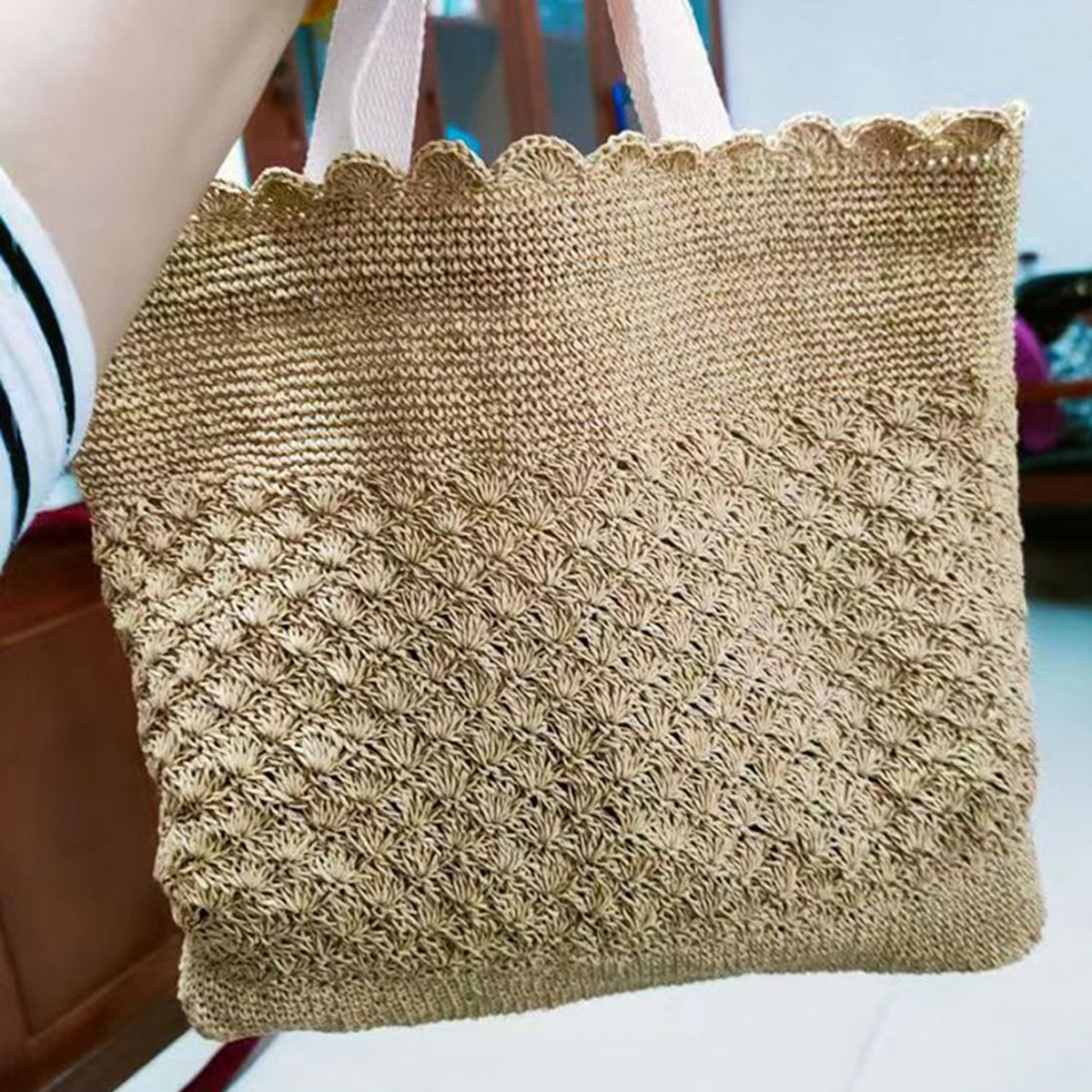 100g Raffia Straw Yarn Handmad - Crochet Bag Raffia incelemesi ve fiyatı