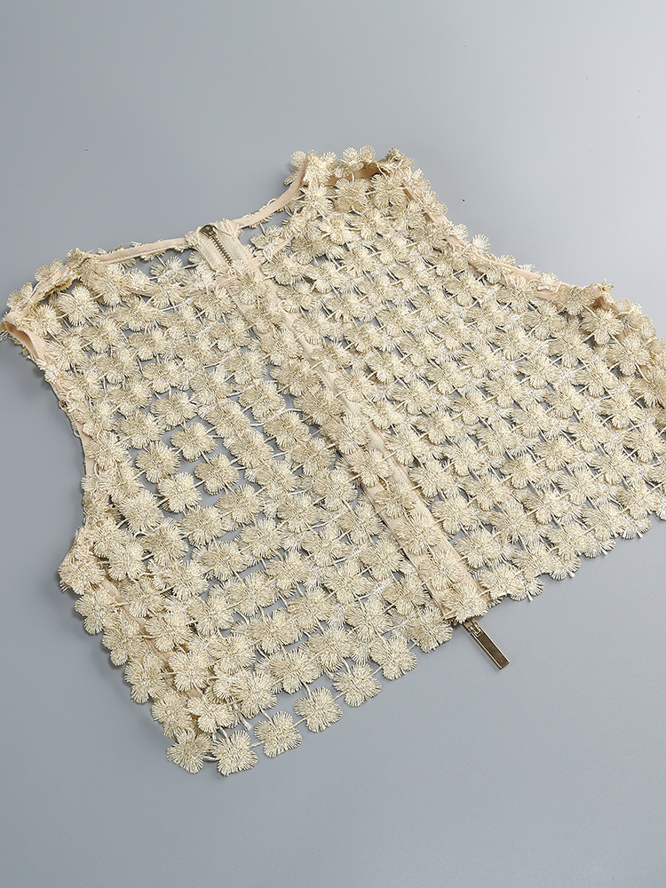VC Stylish Beige Sleeveless Cr - Crop Top Crochet incelemesi ve fiyatı