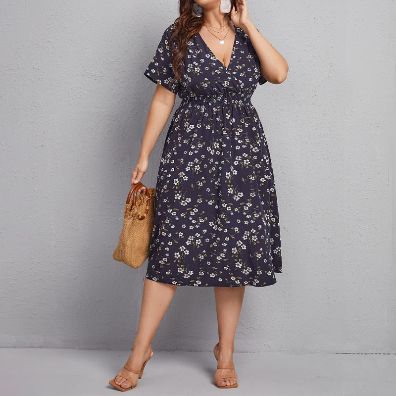 Plus Size Women's Dress, Flowe - Romper Floral Print incelemesi ve fiyatı