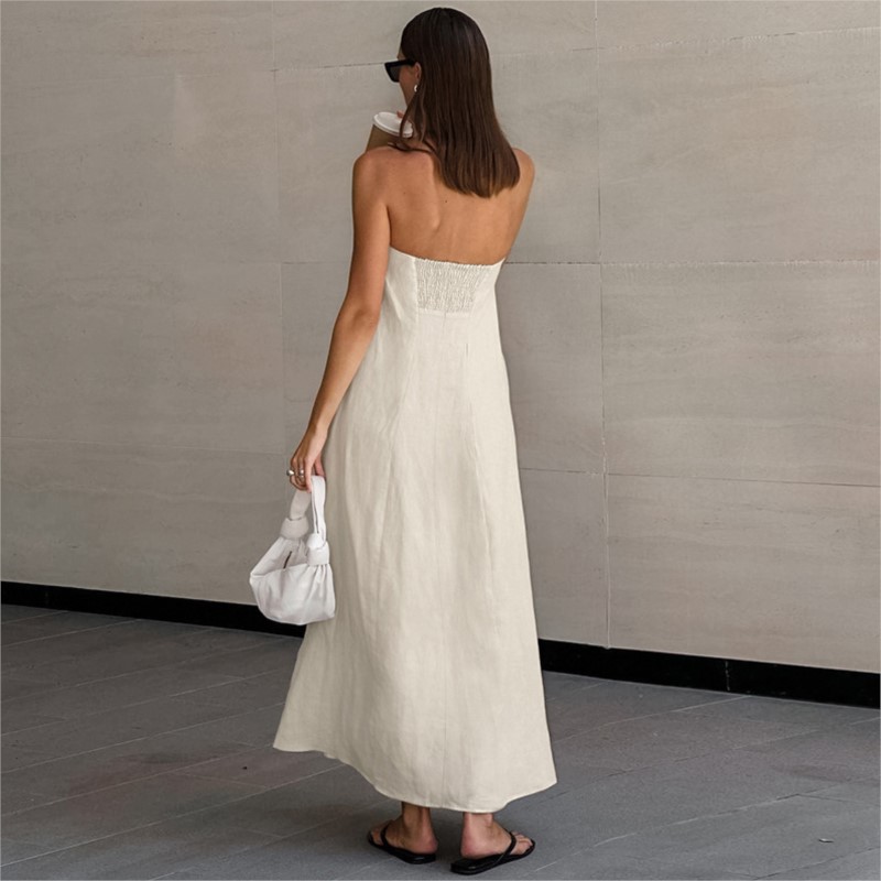 Fashion Elegant Simple Design  - Linen Dress Wrap incelemesi ve fiyatı