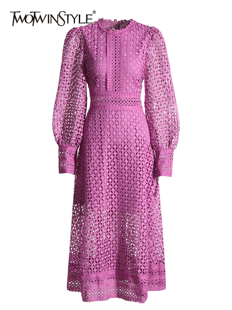 TWOTWINSTYLE Embroidery Cut Ou - Linen Dress Wrap incelemesi ve fiyatı