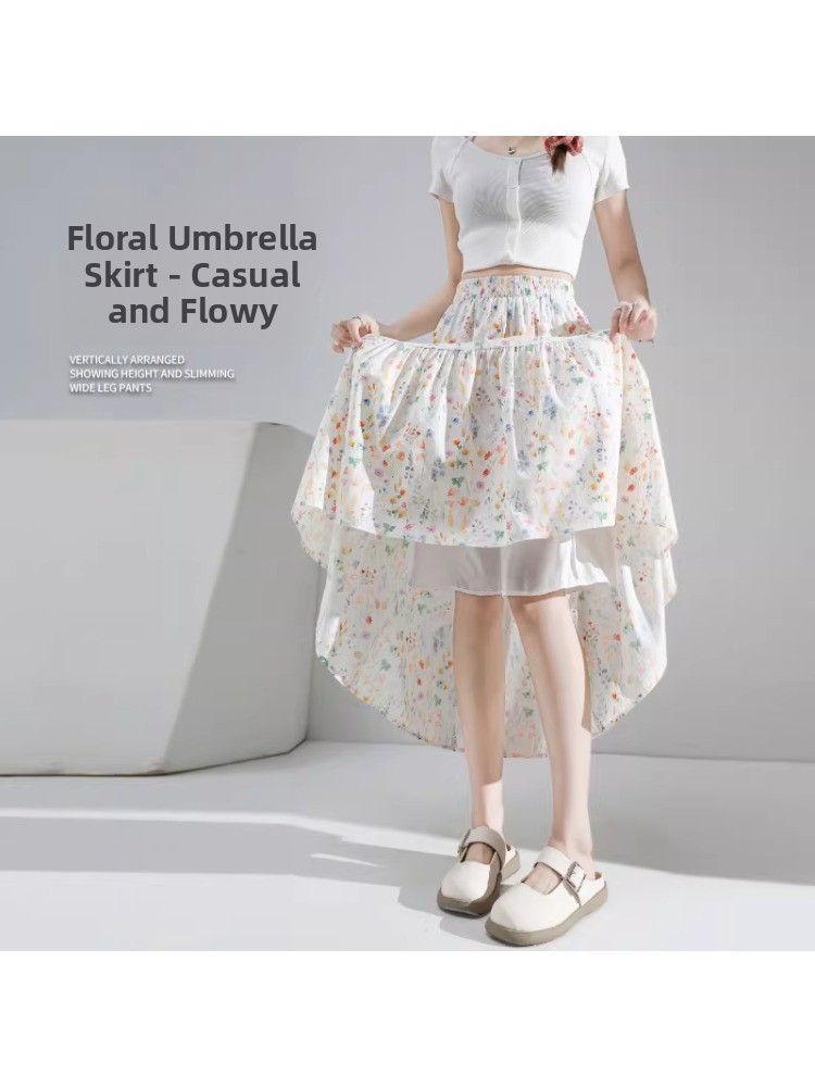 plus Size Floral Print A-Line  - Midi Skirt Floral incelemesi ve fiyatı