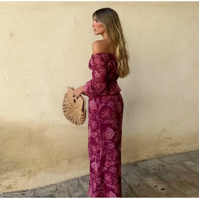 Women's Fashion Printed Off-Sh - Blouse Off Shoulder incelemesi ve fiyatı
