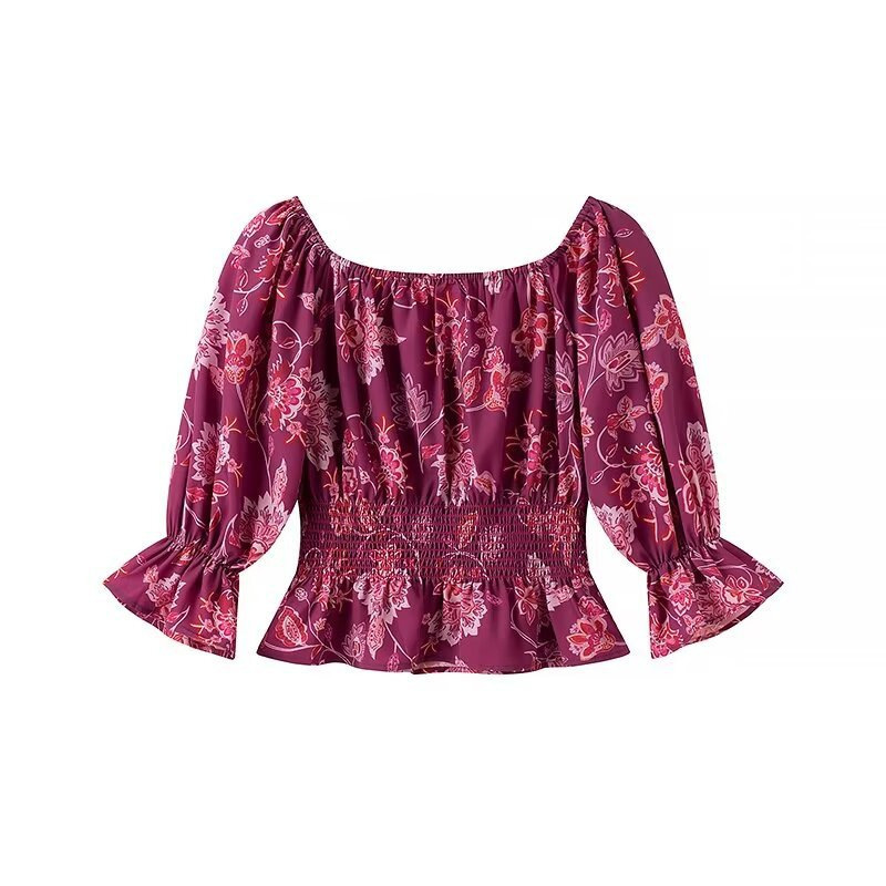 Women's Fashion Printed Off-Sh - Blouse Off Shoulder incelemesi ve fiyatı