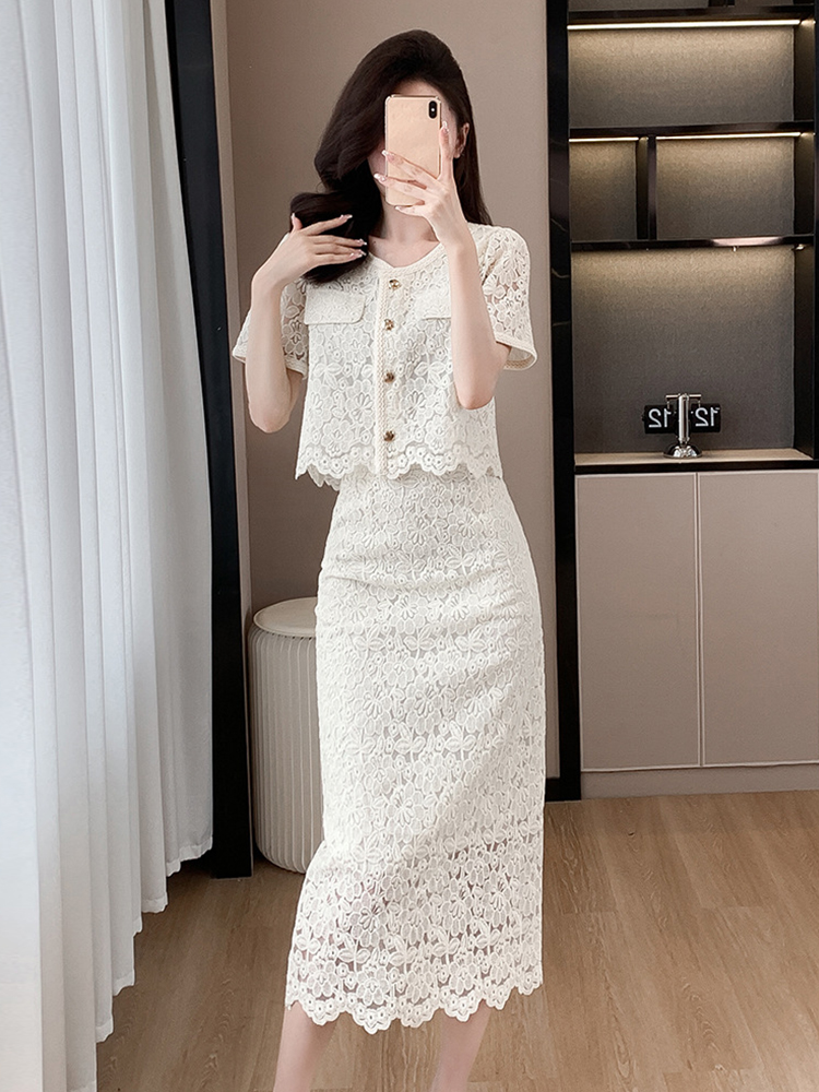 Summer Women Elegant Lace Flor - Midi Skirt Floral incelemesi ve fiyatı