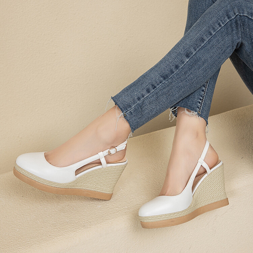 Women's T‑Strap Wedge Sandals  - Wedge Espadrille Women incelemesi ve fiyatı