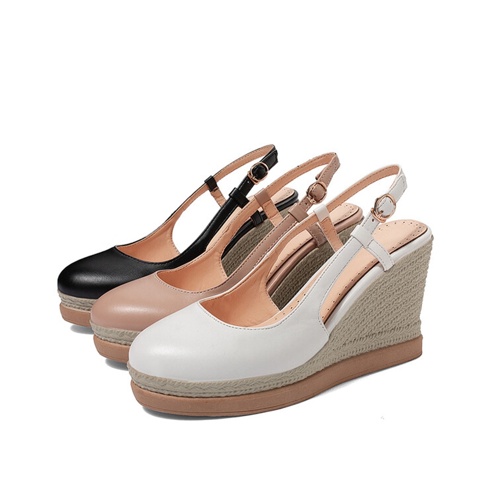 Women's T‑Strap Wedge Sandals  - Wedge Espadrille Women incelemesi ve fiyatı