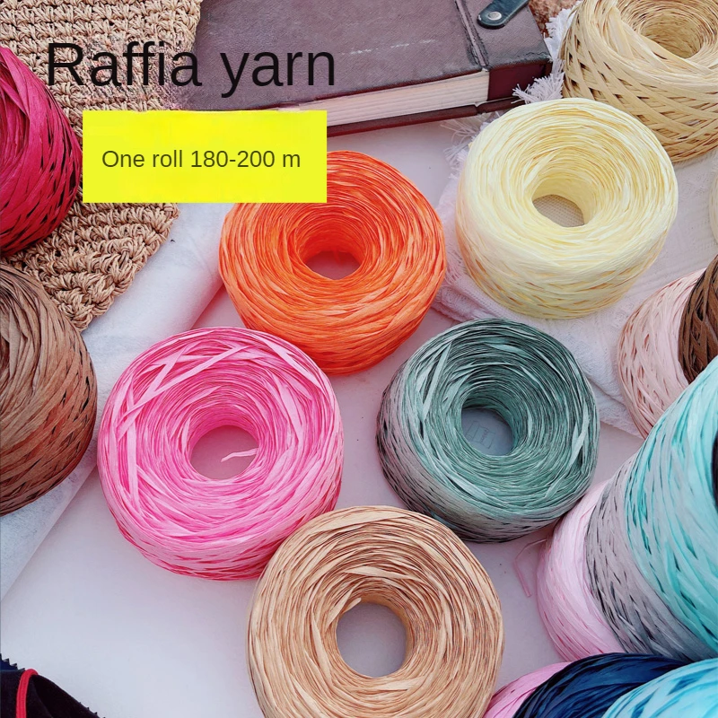 180m raffia Yarn paper Grass f - Crochet Bag Raffia incelemesi ve fiyatı