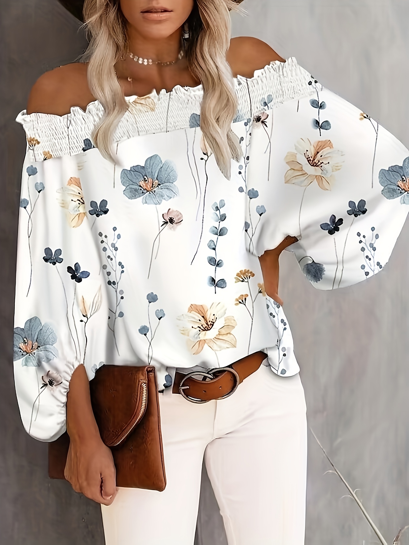 Plus Size New Women's Casual F - Blouse Off Shoulder incelemesi ve fiyatı