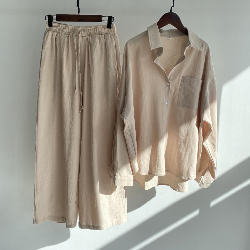Women Cotton Linen 2 Piece Set - Linen Pant Wide incelemesi ve fiyatı