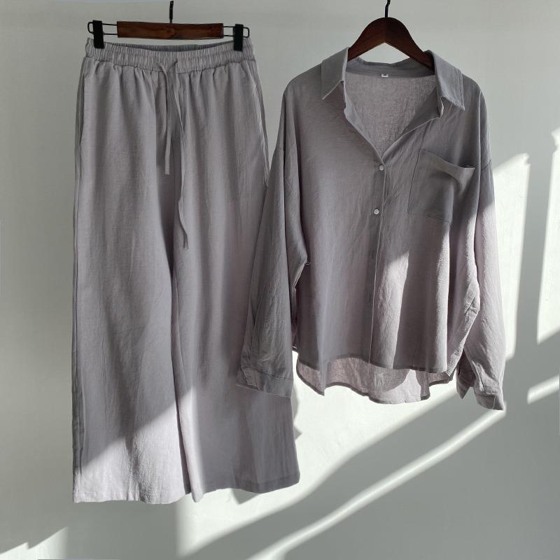 Women Cotton Linen 2 Piece Set - Linen Pant Wide incelemesi ve fiyatı