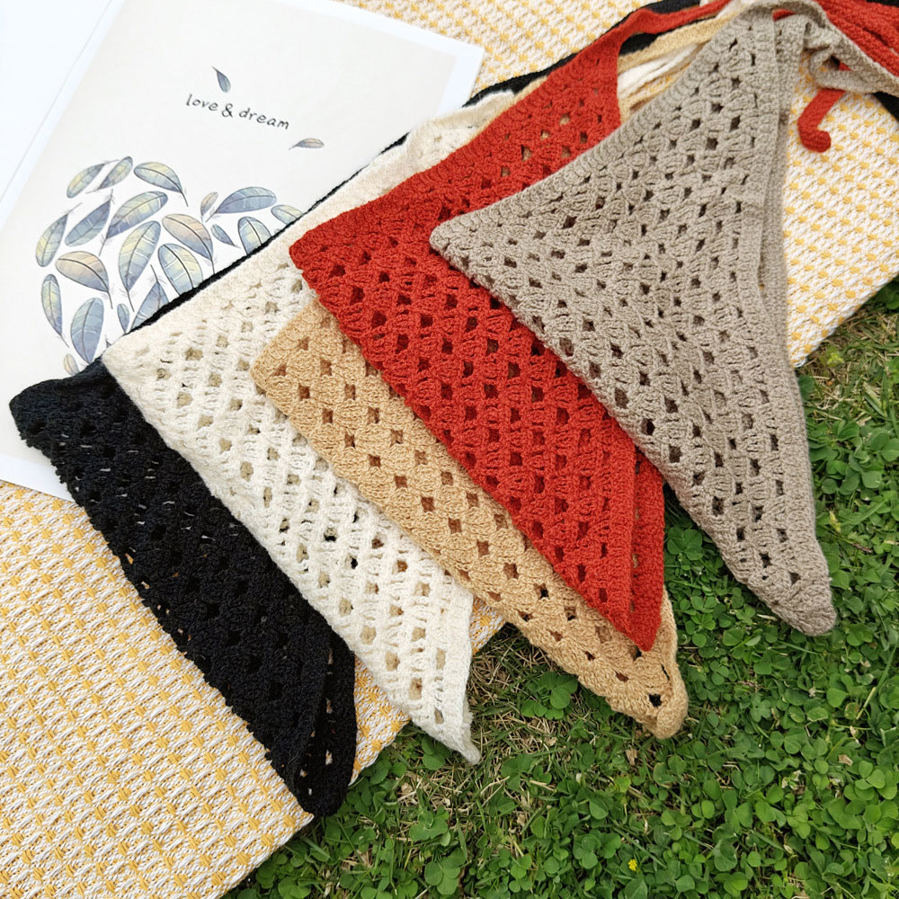 Crochet Triangle Hair Scarf Ho - Headband Summer Knit incelemesi ve fiyatı