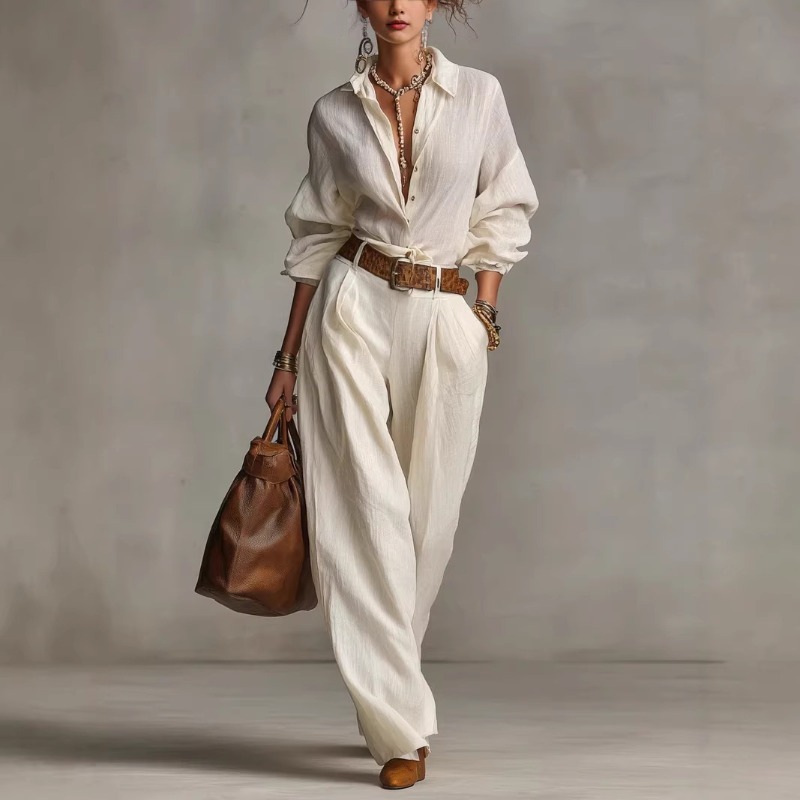 Spring Summer Temperament Soli - Linen Pant Wide incelemesi ve fiyatı