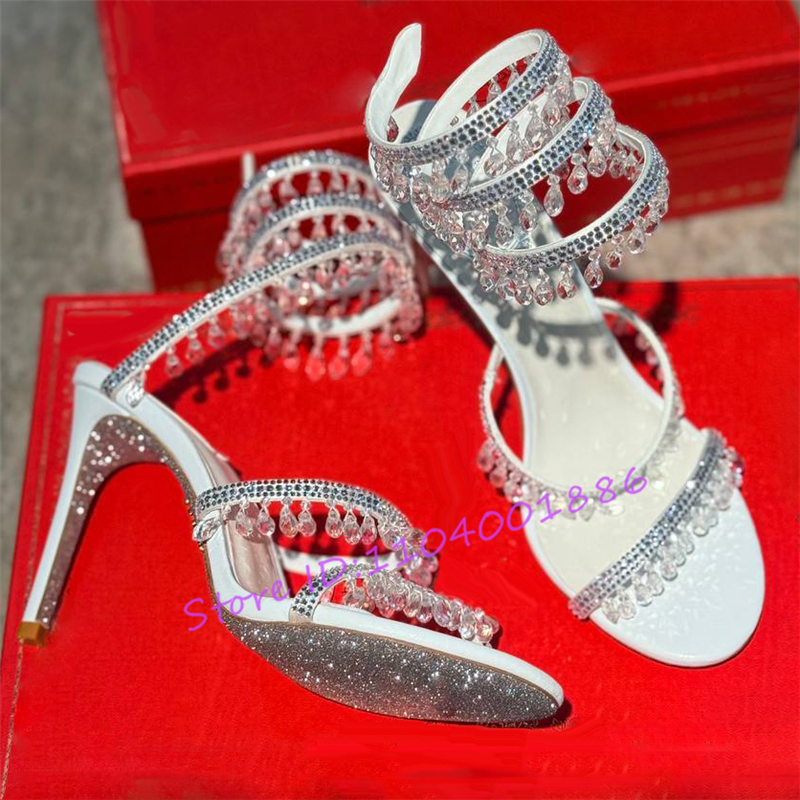 Rhinestone Snake Shape Ankle S - Sandal Strappy Heeled incelemesi ve fiyatı