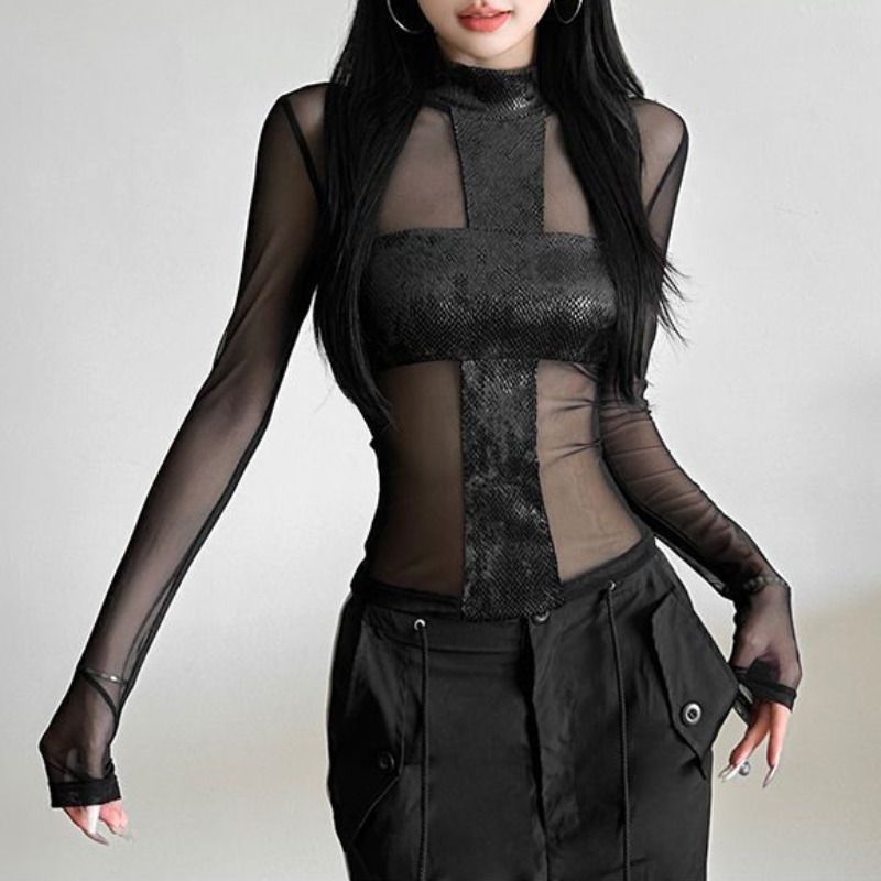 American Style Mesh Long Sleev - Blouse Off Shoulder incelemesi ve fiyatı