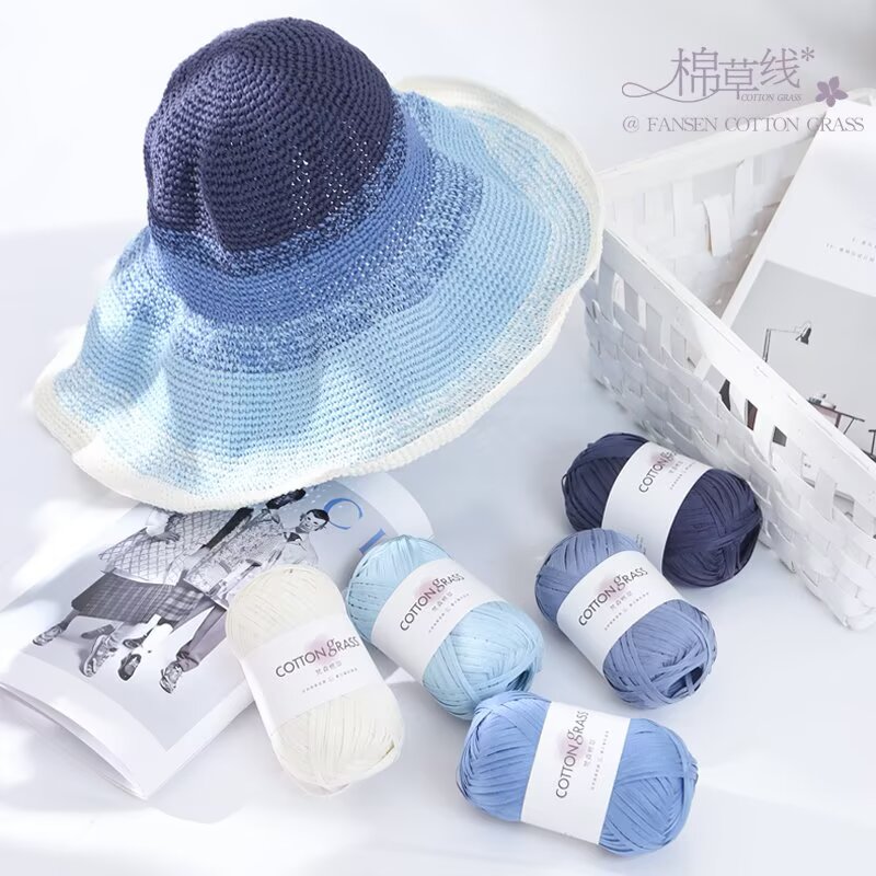 50g Cotton Grass Yarn Raffia S - Crochet Bag Raffia incelemesi ve fiyatı