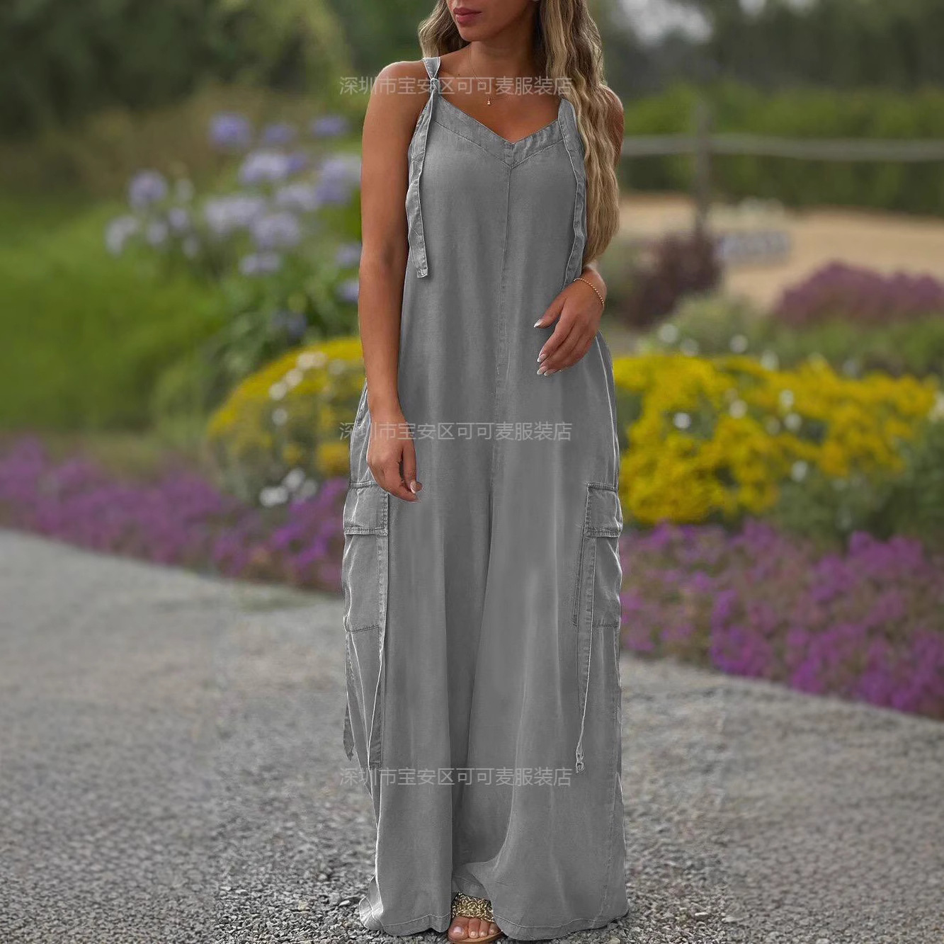 Loose Summer Jumpsuit Casual L - Jumpsuit Linen Relaxed incelemesi ve fiyatı