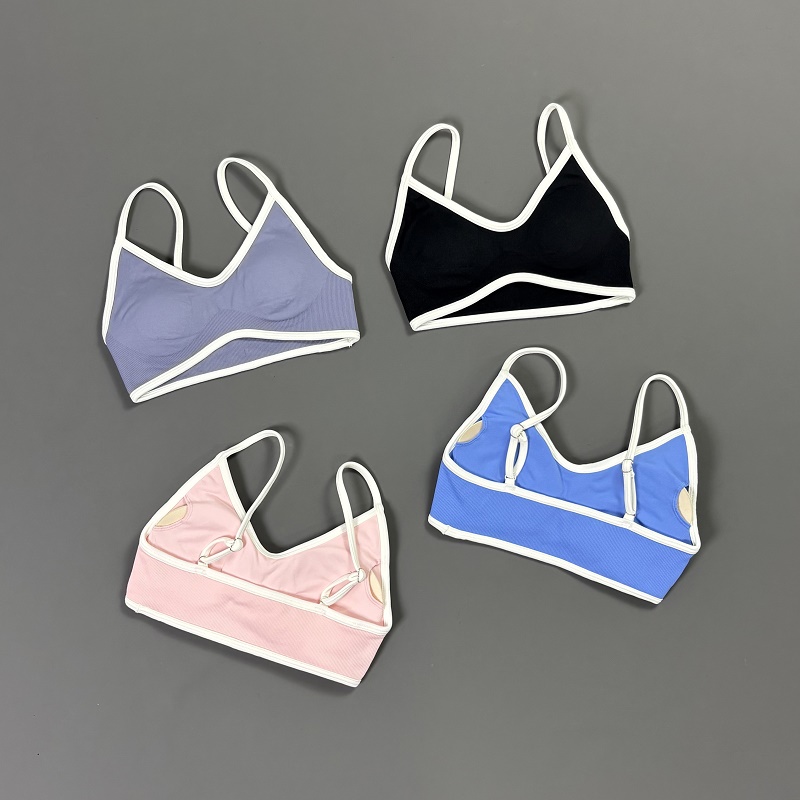 Women Contrastline Yoga Bra V  - Crop Top Crochet incelemesi ve fiyatı