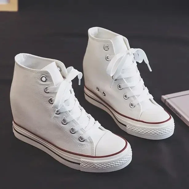 High 8cm Platform Canvas Shoes - Wedge Espadrille Women incelemesi ve fiyatı