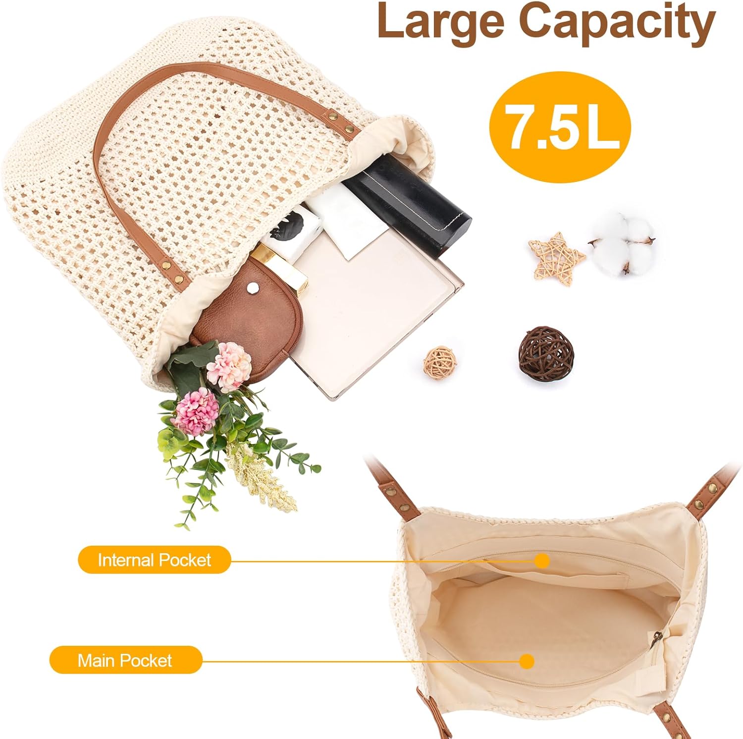 Crochet Beach Bag Purse, Boho  - Tote Bag Beach incelemesi ve fiyatı