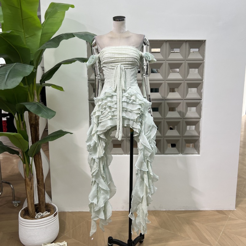KBQ Solid Spliced Tassel Irreg - Maxi Dress Halter incelemesi ve fiyatı