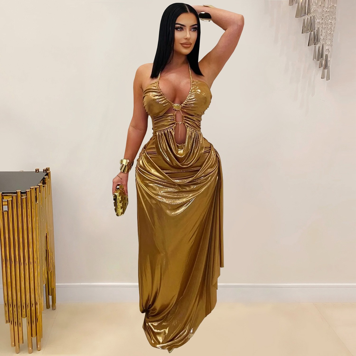 Wedding Guest Dress Evening Ha - Maxi Dress Halter incelemesi ve fiyatı