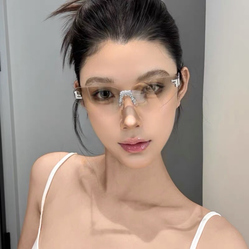 Women's Sexy Cat Eye Rimless R - Sunglasses Cat Eye incelemesi ve fiyatı