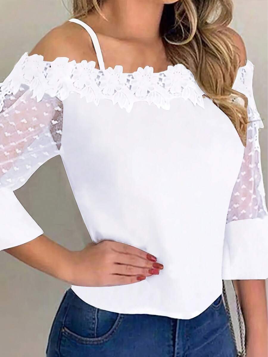 Purple Floral Print Off Should - Blouse Off Shoulder incelemesi ve fiyatı