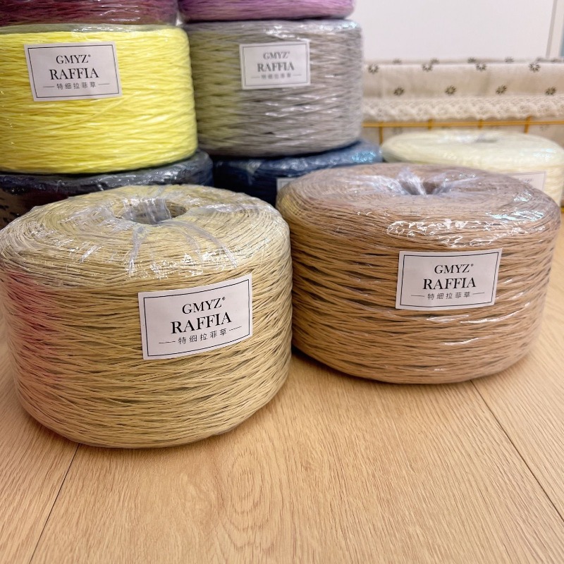 250g/pcs Thin Flat Raffia Yarn - Crochet Bag Raffia incelemesi ve fiyatı