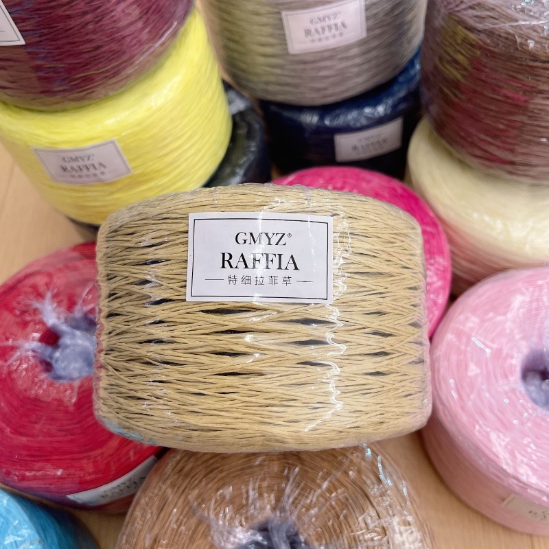 250g/pcs Thin Flat Raffia Yarn - Crochet Bag Raffia incelemesi ve fiyatı