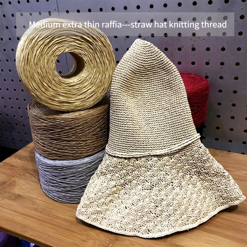 250g/pcs Thin Flat Raffia Yarn - Crochet Bag Raffia incelemesi ve fiyatı