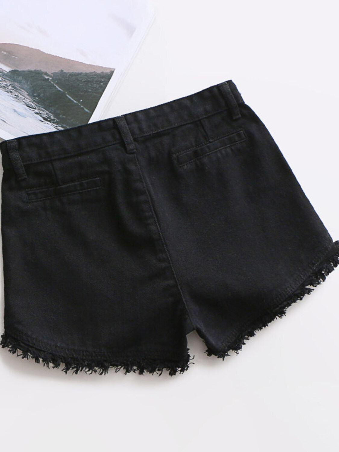 Women's High Waist Denim Short - Shorts Denim Frayed incelemesi ve fiyatı