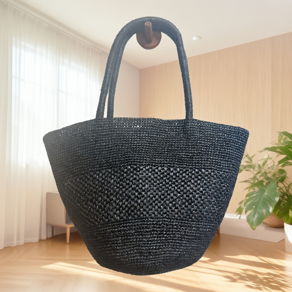 Large Capacity Raffia Straw Ba - Crochet Bag Raffia incelemesi ve fiyatı