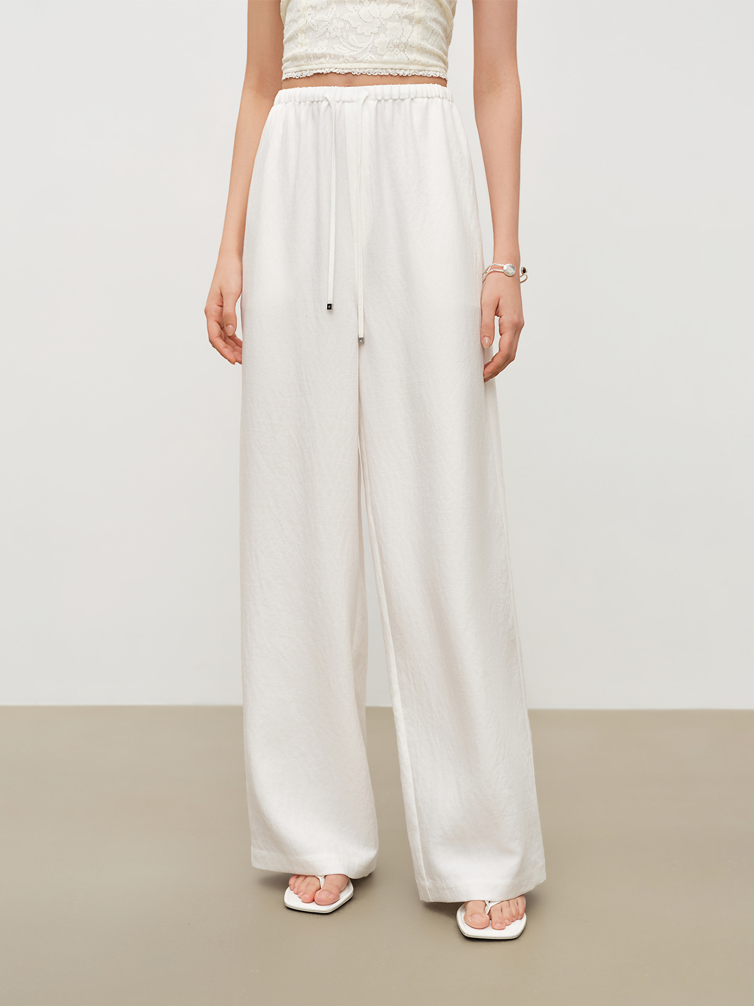 ZIQIAO Relaxed Old Money Style - Linen Pant Wide incelemesi ve fiyatı