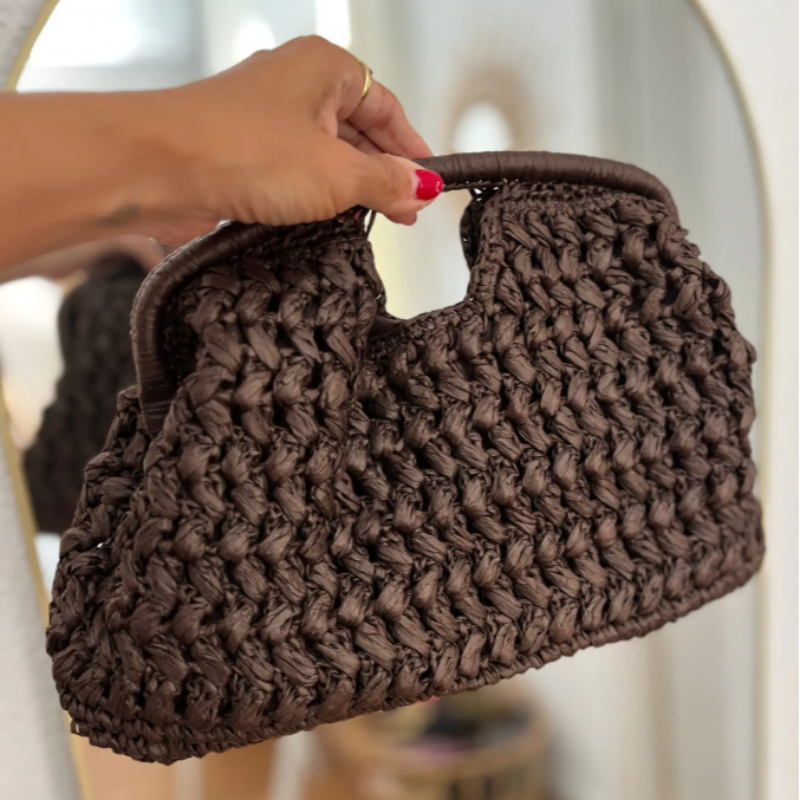 Popular Russian Woven Clutch H - Crochet Bag Raffia incelemesi ve fiyatı