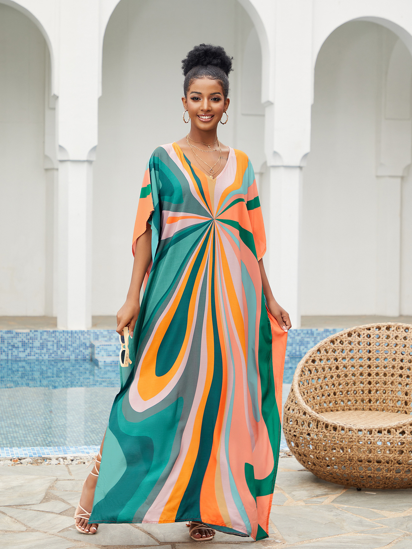 Women Beach Cover Up Loose Kaf - Cover Up Kaftan incelemesi ve fiyatı