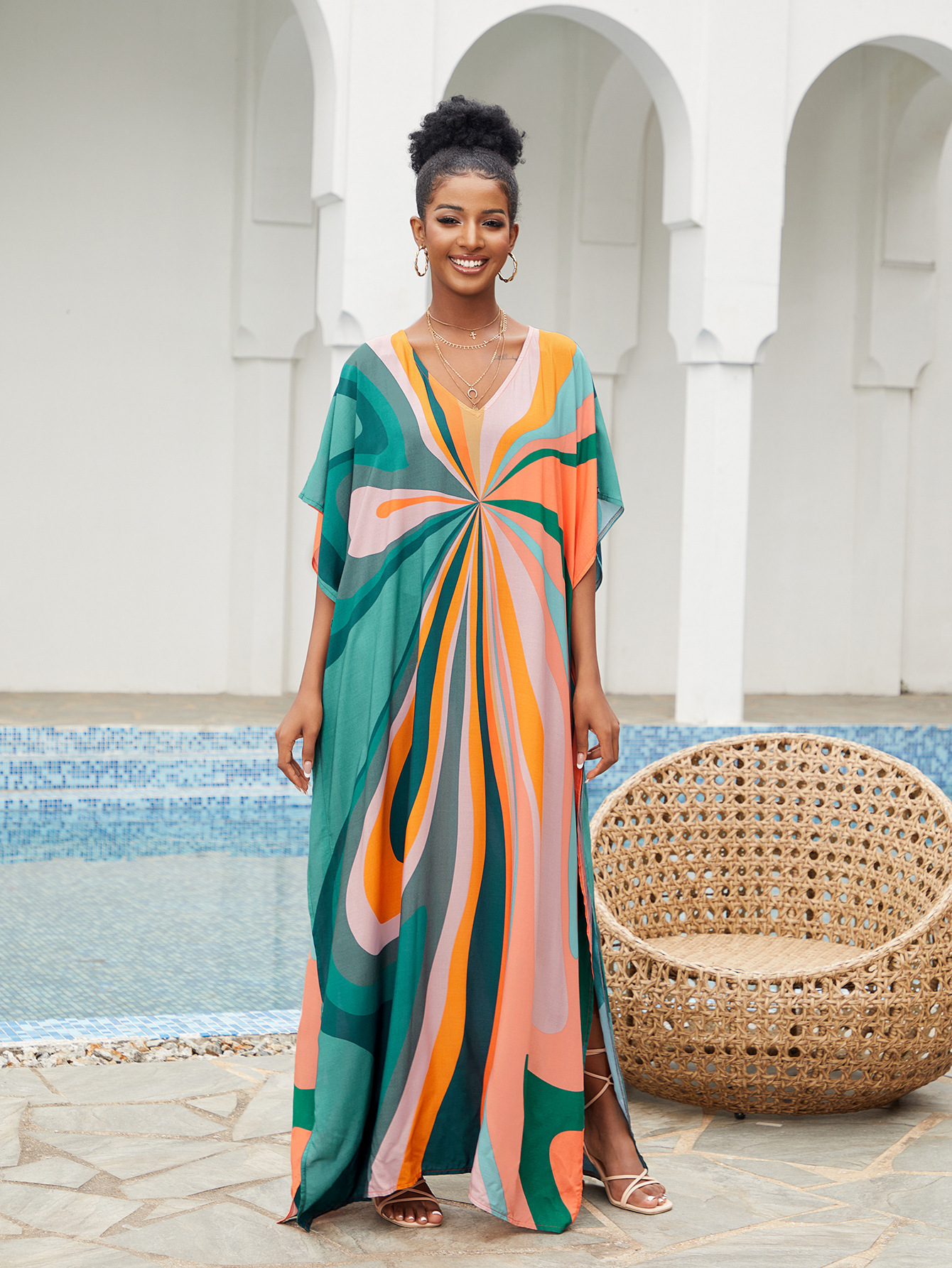 Women Beach Cover Up Loose Kaf - Cover Up Kaftan incelemesi ve fiyatı