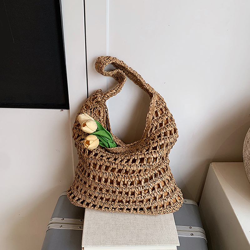 Fashion Crochet Straw Bag for  - Crochet Bag Raffia incelemesi ve fiyatı