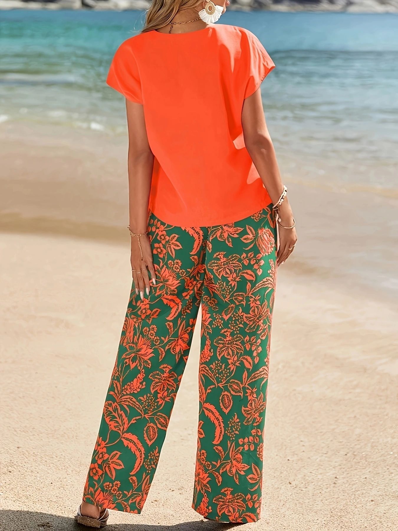 2026 Summer Women 2 Piece Outf - Romper Floral Print incelemesi ve fiyatı
